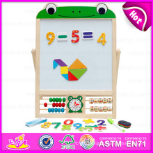 Kids Wooden Early Learning Toys Magnetic Drawing Board, Multi-Function Wooden Children Early Learning Toy W12b084b
